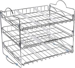 can rack organizer stackable can organizer holds upto 36 cans utopia kitchen