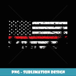 wildland firefighter red line american flag - aesthetic sublimation digital file