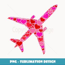 pink red heart valentines day gift for women men - airplane