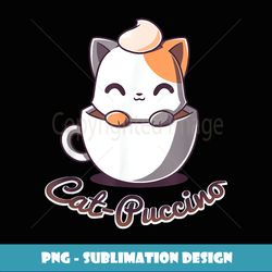 catpuccino cat cappuccino coffee - premium png sublimation file