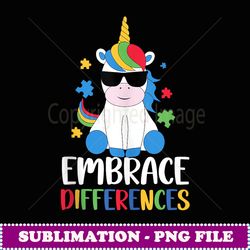 embrace differences unicorn puzzle autism awareness animal -