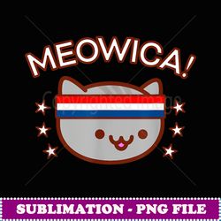 funny ca meowica red white & blue headband -