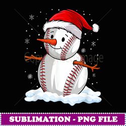 baseball snowman christmas baseball player xmas party - decorative sublimation png file