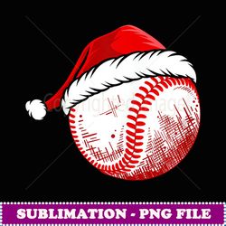 baseball wearing santa hat funny baseball christmas matching - premium png sublimation file