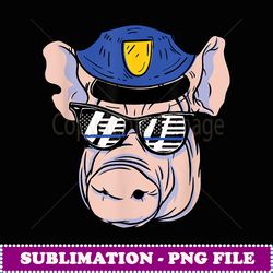 police officer funny fat cop pig face policeman officer cop - exclusive sublimation digital file