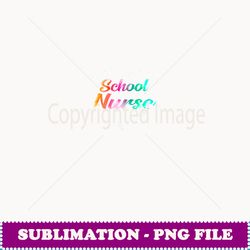 school nurse heart word cloud watercolor rainbow - png transparent sublimation file