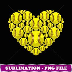 funny love softball heart shape happy valentine's day - exclusive png sublimation download