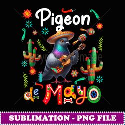 pigeon cinco de mayo mexican sombrero guitar colorful - signature sublimation png file