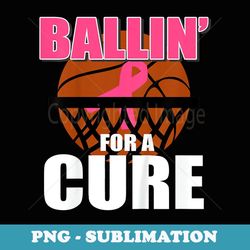 basketball breast cancer pink ribbon for boys girls children - creative sublimation png download