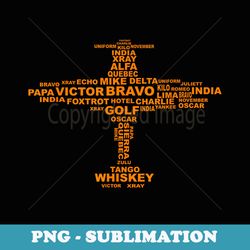 full phonetic alphabet cute plane letters - premium png sublimation file