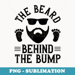 new dad pregnancy announcement men the beard behind the bump - high-resolution png sublimation file