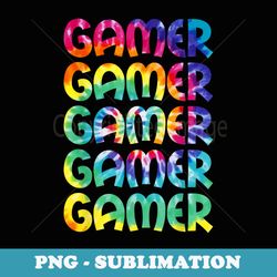gamer tie dye style gaming video game men boys ns - png transparent sublimation design