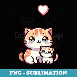 i love mommy cat duo artwork - professional sublimation digital download
