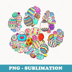 funny dog cat lovers easter day egg paw print boys girls - instant png sublimation download