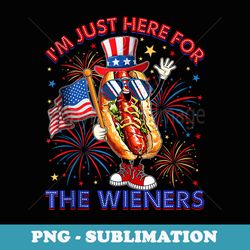 hot dog im just here for the wieners 4th of july mens - exclusive sublimation digital file