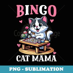 bingo and cats bingo player meow bingo caller kitten - instant sublimation digital download