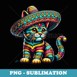 cinco de meow fiesta cat cinco de mayo sombrero poncho boys - premium sublimation digital download