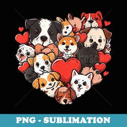 cute puppy dog heart couple boy girl valentines day costume - png transparent sublimation file