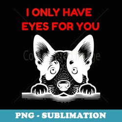i only have eyes for you red heeler puppy dog funny - premium png sublimation file