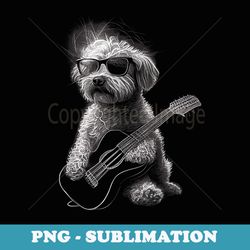 cute dog playing guitar graphic s boys girls - trendy sublimation digital download