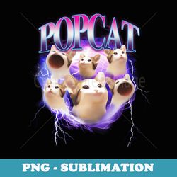 popcat cute cat popcat funny meme coin for cat lover - sublimation png file