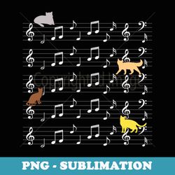cats playing with music note cat and music lovers - professional sublimation digital download