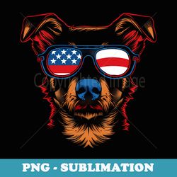 fourth of july usa dog 4th of july patriotic american flag - png sublimation digital download