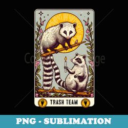 team trash tarot card opossum racoon witchcraft goth - decorative sublimation png file