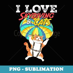 cat parachuter funny skydive - elegant sublimation png download