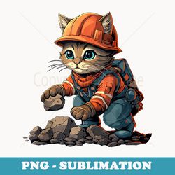 funny cat geological technician - elegant sublimation png download