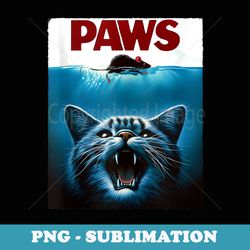 paws cat and mouse parody funny cat - exclusive png sublimation download