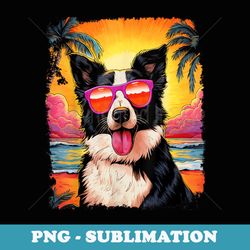 pop art dog border collie - professional sublimation digital download