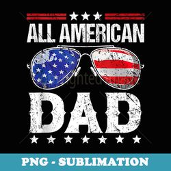 all american dad 4th of july family matching sunglasses - high-resolution png sublimation file