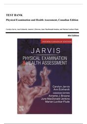 test bank: jarvis' physical examination & health assessment, 4th canadian ed, 2024, ch. 1-31