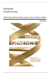test bank - essentials of genetics, 8th edition (klug, 2014) chapter 1-23 | all chapters