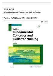 test bank: dewits fundamental concepts and skills for nursing 5th ed, williams 2018, ch 1-41