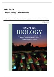 test bank - campbell biology, 4th canadian edition (urry, 2025), chapter 1-56 | all chapters*