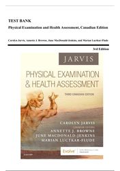 test bank: jarvis' physical examination & health assessment, 3rd canadian ed. 2019, ch. 1-31