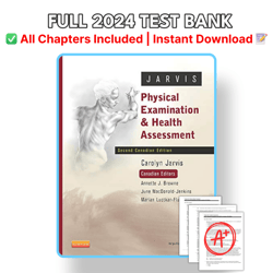 test bank - physical examination and health assessment, 2nd canadian edition (jarvis, 2014), chapter 1-31 | all chapters