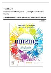 test bank - fundamentals of nursing by yoost, 3rd ed. 2023, ch. 1-42 all chapters