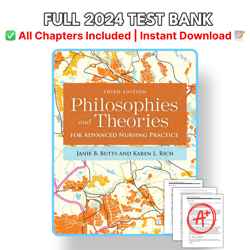 test bank: philosophies & theories for advanced nursing practice 3rd ed, butts 2018, ch 1-26*