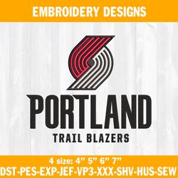 portland trail blazers embroidery designs, nba embroidery designs, portland trail blazers basketball embroidery designs