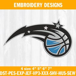 orlando magic embroidery designs, nba embroidery designs, orlando magic basketball embroidery designs