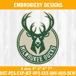 milwaukee bucks embroidery designs, nba embroidery designs, milwaukee bucks basketball embroidery designs