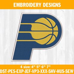 indiana pacers embroidery designs, nba embroidery designs, indiana pacers basketball embroidery designs