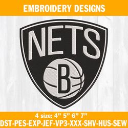 brooklyn nets embroidery designs, nba embroidery designs, brooklyn nets basketball embroidery designs