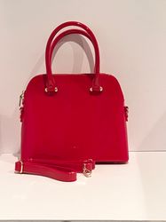 elegant patent leather tote bag