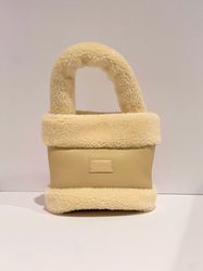 bucket fur fluffy bag