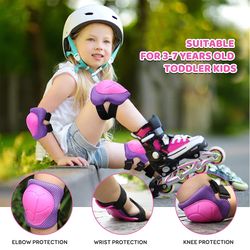 kids knee pads elbow pads guards protective gear set - safety gear for roller skates cycling bike skateboard inline ridi