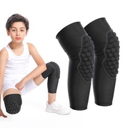 1pc children's anti-collision knee pads - eva outdoor sports basketball knee braces - patella support strong compression